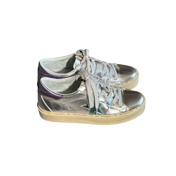 Shu Shop Metallics- Petula Faux Leather Sneaker - Size 7 - Picture 7 of 10